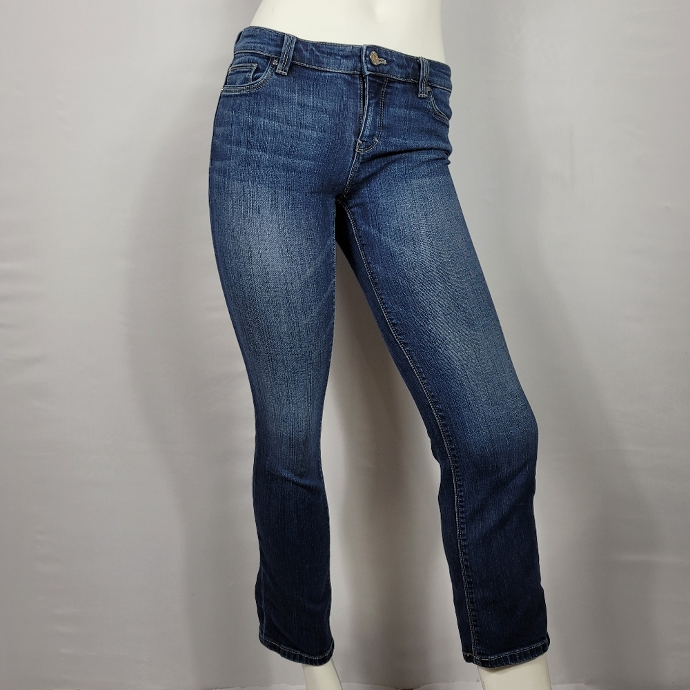 White House Black Market Crop Leg Jeans Sz 2 Blue